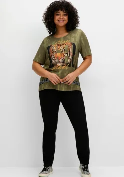 T-Shirt mit Animal-Frontprint<sheego Online