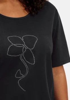 T-Shirt mit Blumen-Applikation<sheego Sale