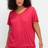 T-Shirt mit Flügelärmeln, aus Viskosejersey<sheego Clearance