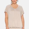 T-Shirt mit Flügelärmeln, aus Viskosejersey<sheego Online