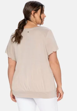 T-Shirt mit Flügelärmeln, aus Viskosejersey<sheego Online