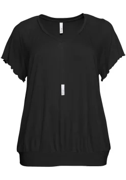 T-Shirt mit Flügelärmeln, aus Viskosejersey<sheego Hot