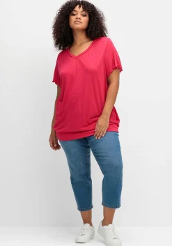 T-Shirt mit Flügelärmeln, aus Viskosejersey<sheego Clearance