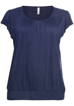 T-Shirt mit Flügelärmeln und breitem Bund<sheego Outlet