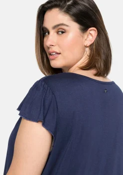 T-Shirt mit Flügelärmeln und breitem Bund<sheego Outlet