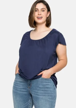 T-Shirt mit Flügelärmeln und breitem Bund<sheego Outlet