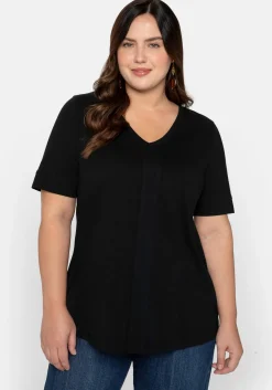 T-Shirt mit gesteppter Falte vorn, aus Jersey<sheego Best