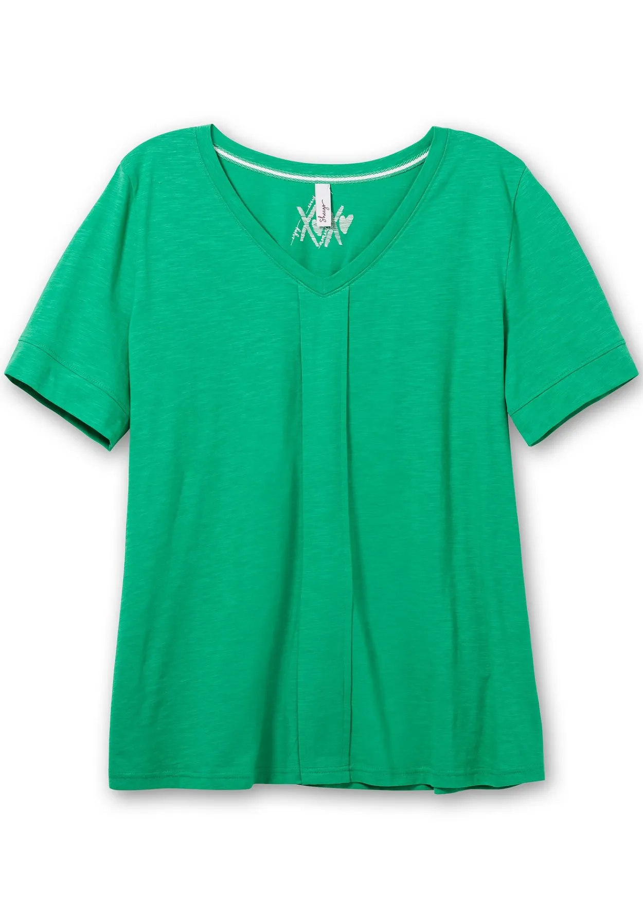 T-Shirt mit gesteppter Falte vorn, aus Jersey<sheego Clearance