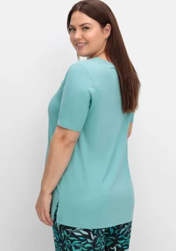 T-Shirt mit herzförmigem Ausschnitt<sheego Sale