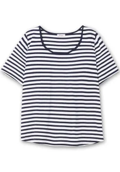 T-Shirt mit Streifen und Rundhalsausschnitt<sheego Hot