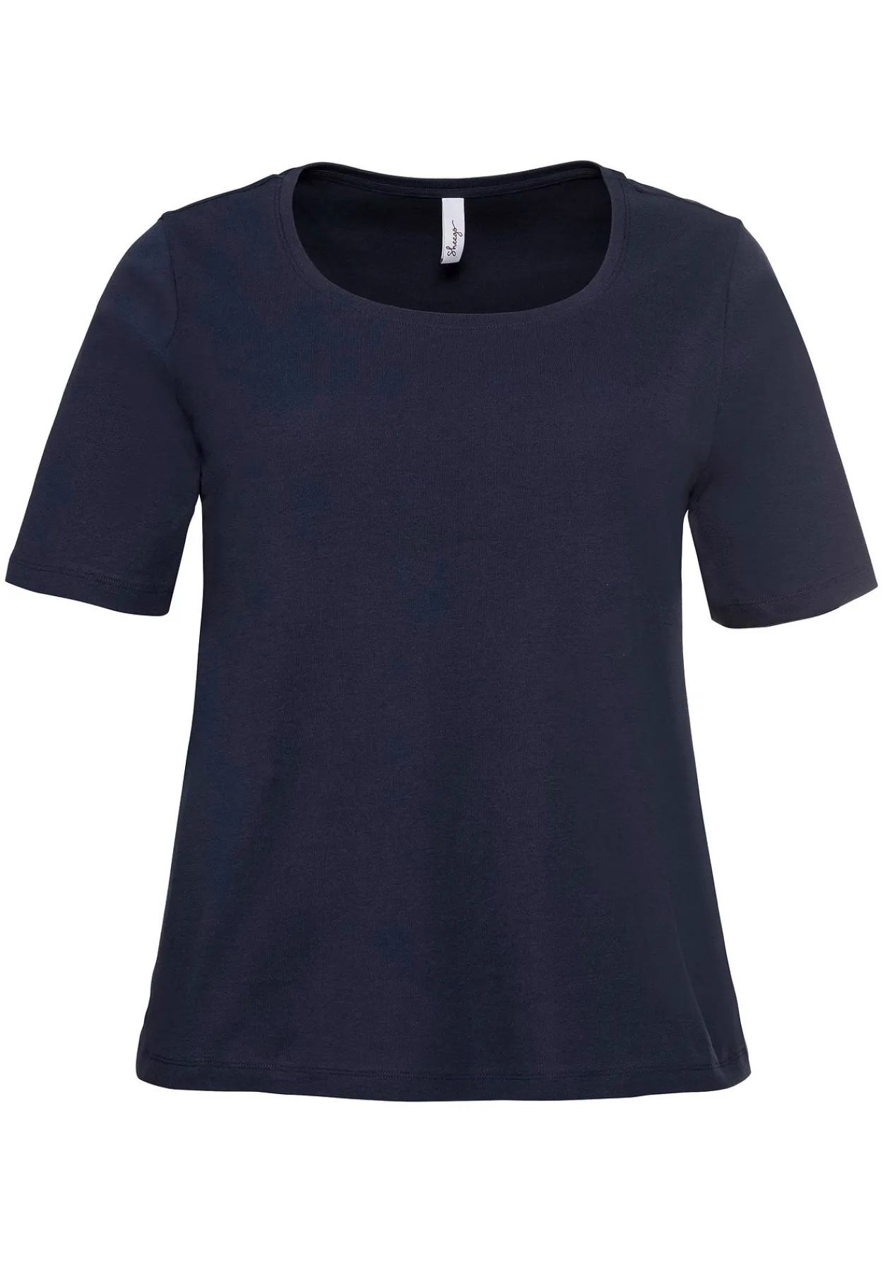 T-Shirt mit tiefem Ausschnitt und längerem Ärmel<sheego Sale