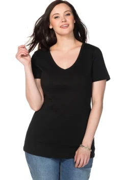 T-Shirt mit V-Ausschnitt<sheego Best
