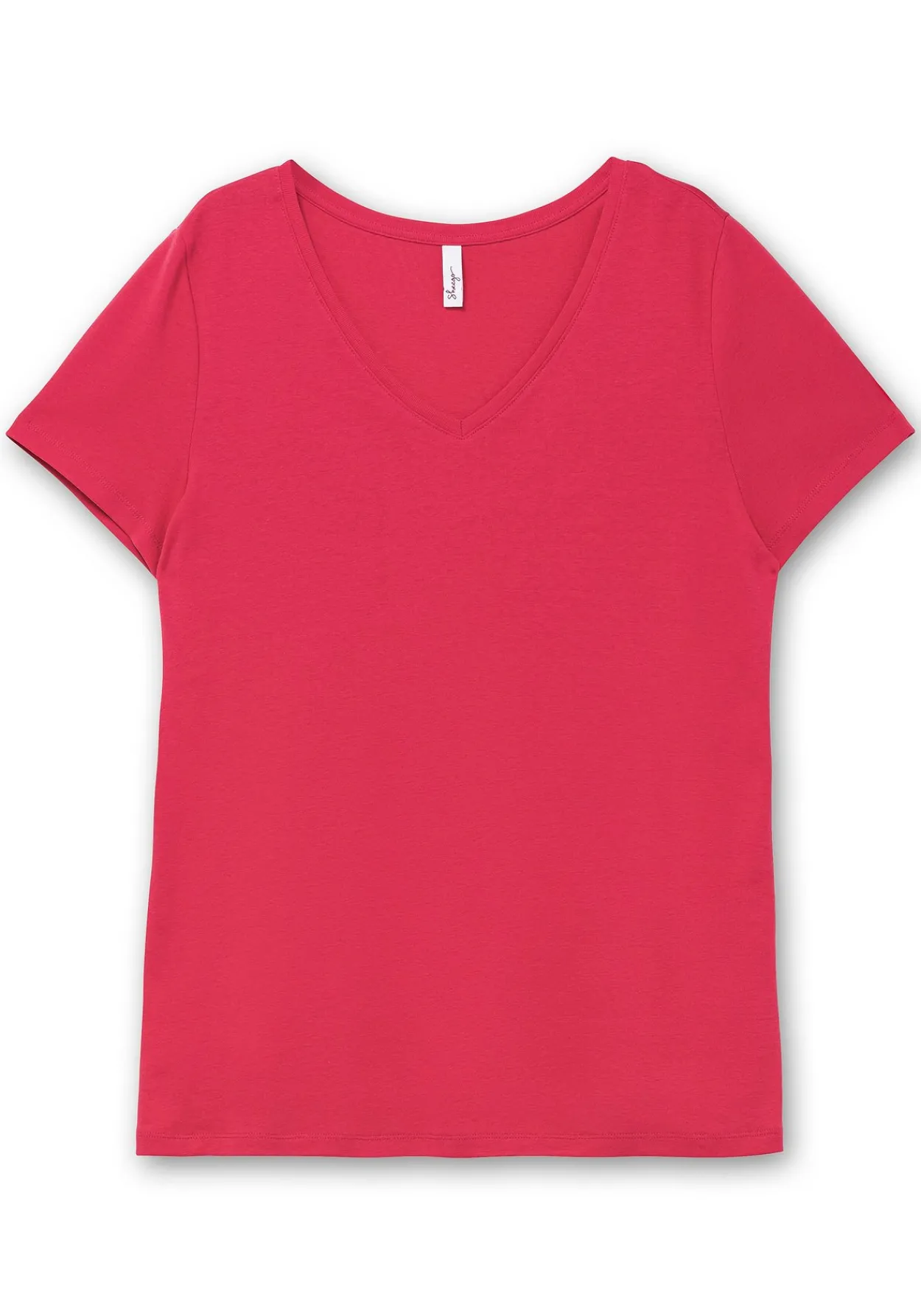 T-Shirt mit V-Ausschnitt<sheego Fashion