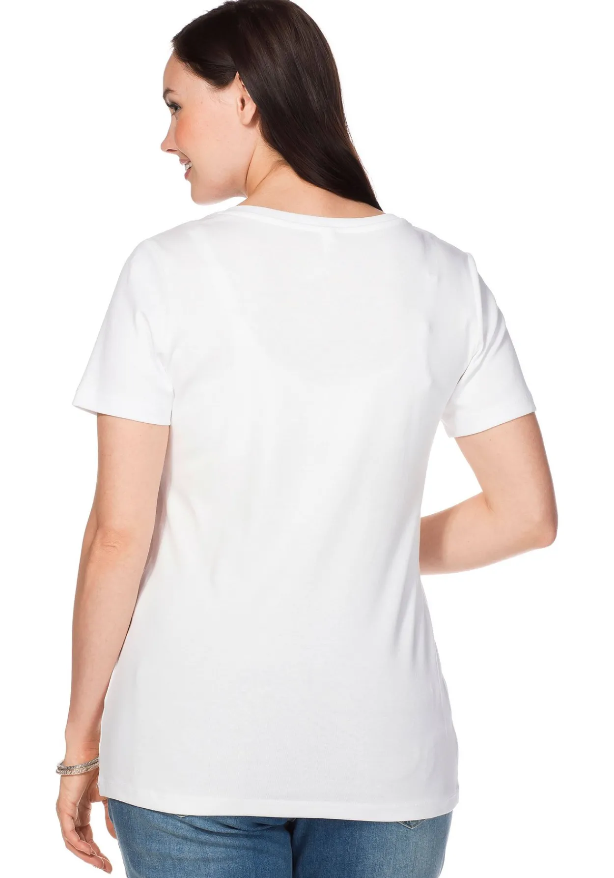 T-Shirt mit V-Ausschnitt<sheego Clearance
