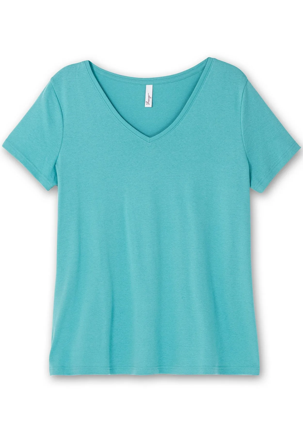 T-Shirt mit V-Ausschnitt<sheego Sale