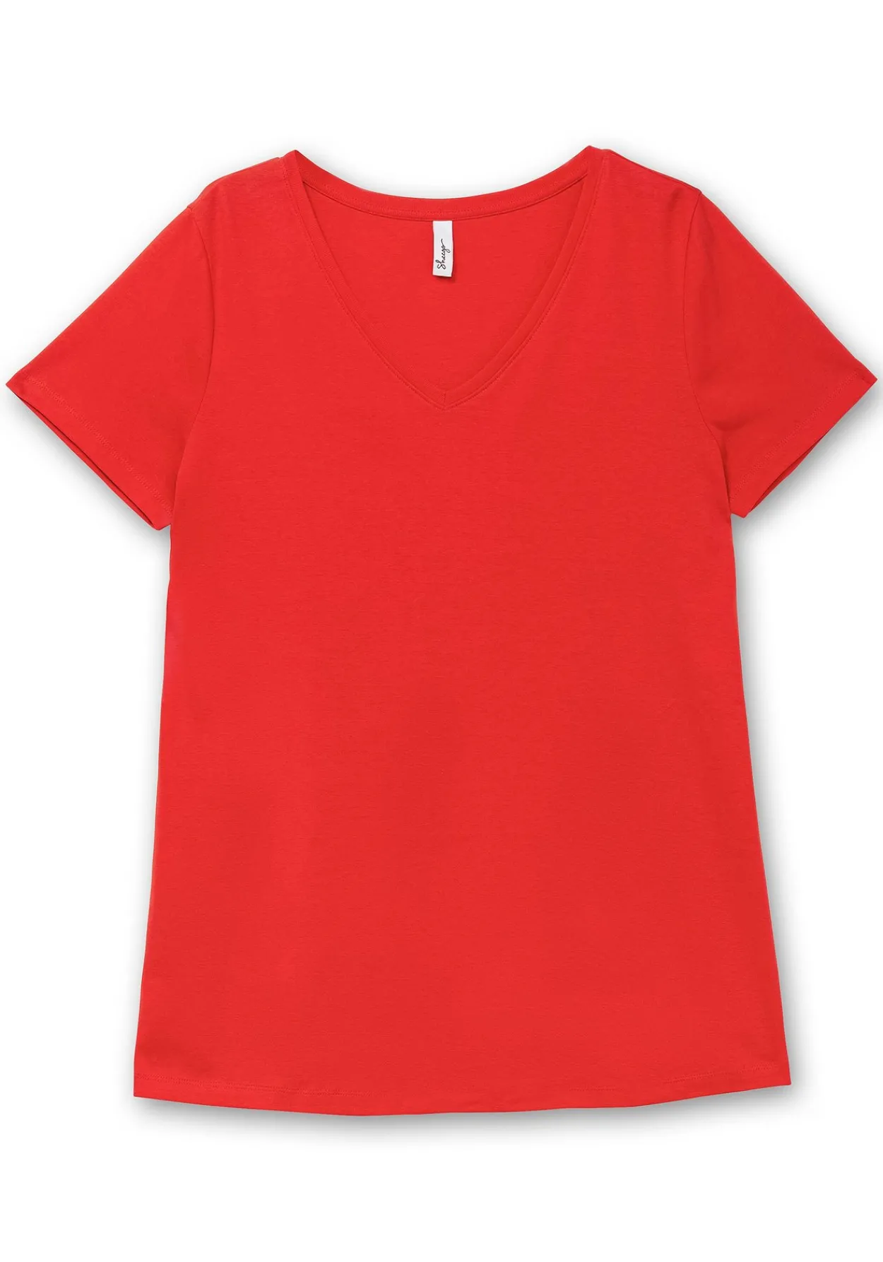 T-Shirt mit V-Ausschnitt<sheego Fashion