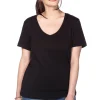 T-Shirt mit V-Ausschnitt, in Rippqualität<sheego Hot
