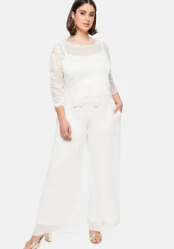 Tunika aus fein glänzender Spitze, mit Innentop<sheego Clearance