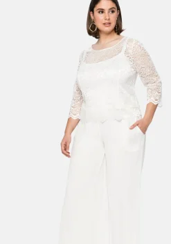 Tunika aus fein glänzender Spitze, mit Innentop<sheego Clearance