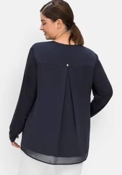 Tunika im Lagenlook aus Chiffon und Jersey<sheego Hot