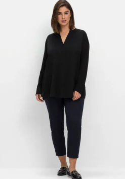 Tunika im Lagenlook aus Chiffon und Jersey<sheego Discount