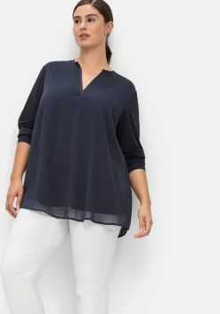 Tunika im Lagenlook aus Chiffon und Jersey<sheego Hot