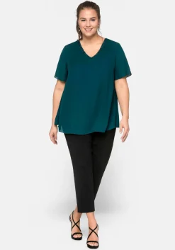 Tunika im Lagenlook mit Flügelärmeln<sheego Discount