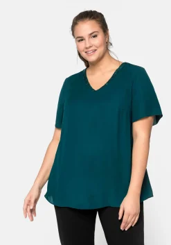Tunika im Lagenlook mit Flügelärmeln<sheego Discount