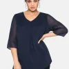 Tunika im Layerlook, mit Chiffon<sheego Hot