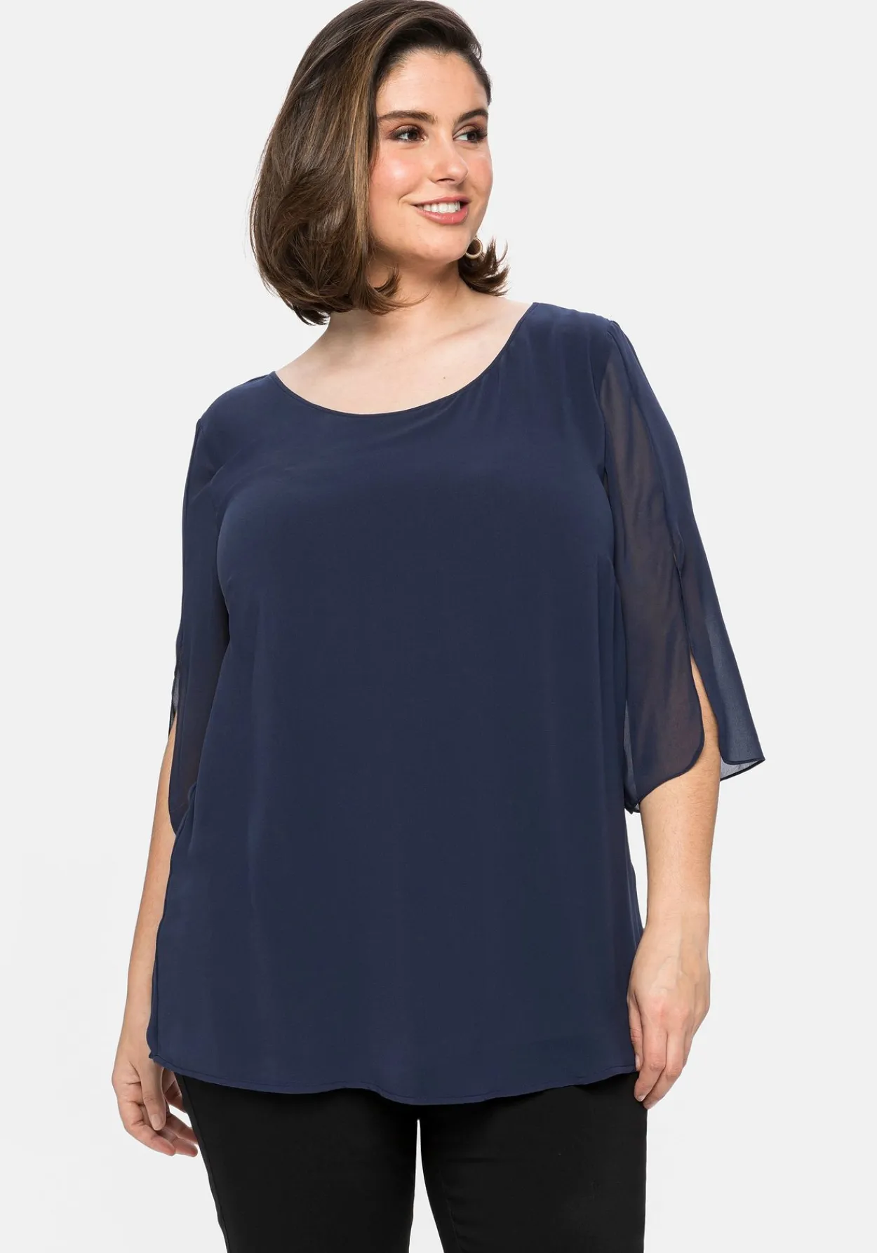 Tunika im Layerlook mit Chiffon<sheego Sale