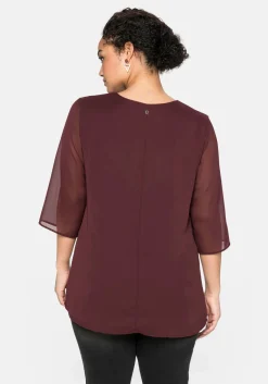 Tunika im Layerlook, mit Chiffon<sheego Online