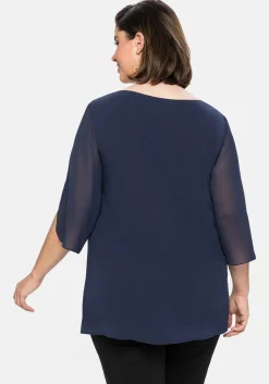 Tunika im Layerlook mit Chiffon<sheego Sale