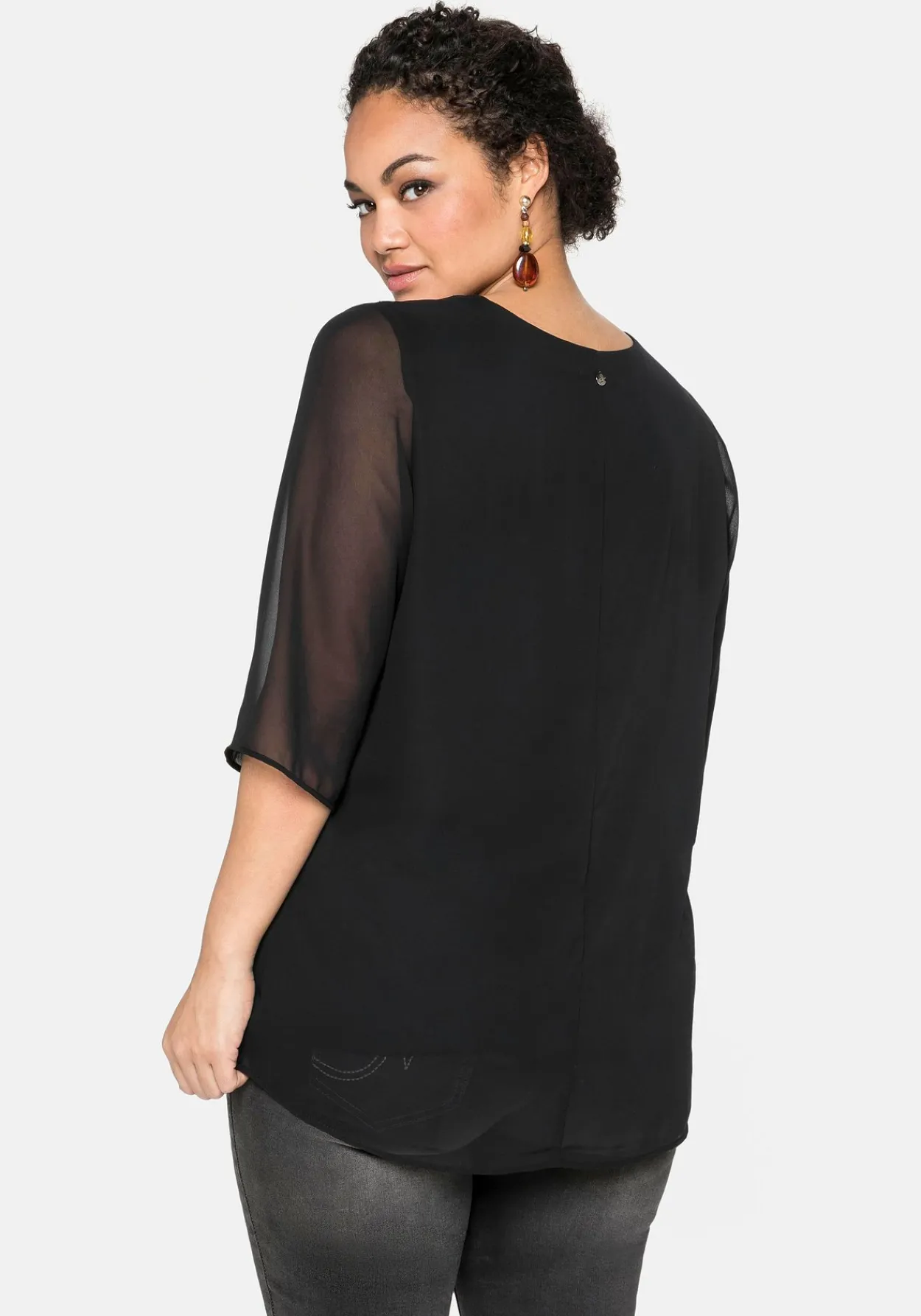Tunika im Layerlook, mit Chiffon<sheego Sale