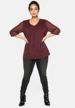 Tunika im Layerlook, mit Chiffon<sheego Online