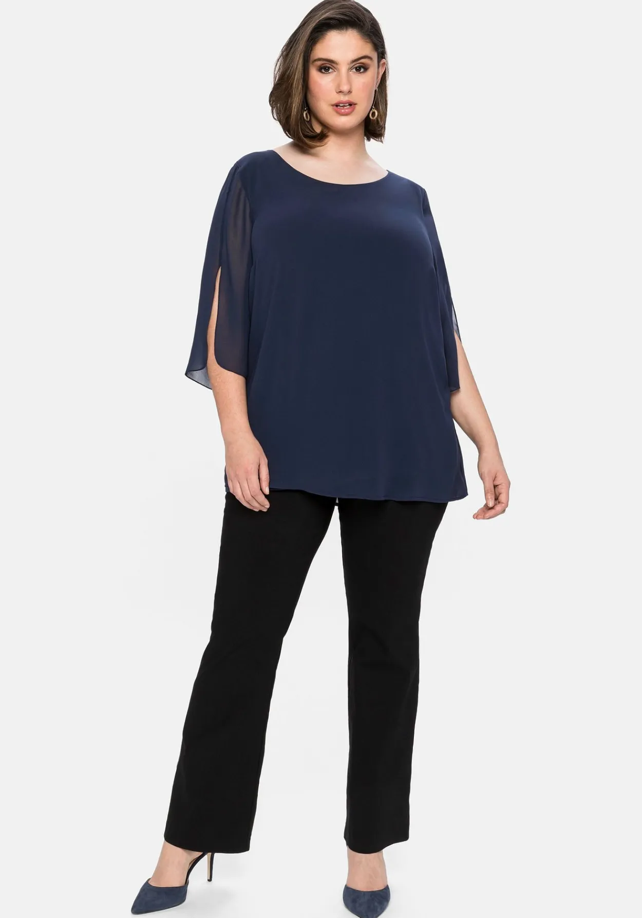 Tunika im Layerlook mit Chiffon<sheego Sale