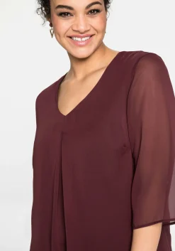 Tunika im Layerlook, mit Chiffon<sheego Online
