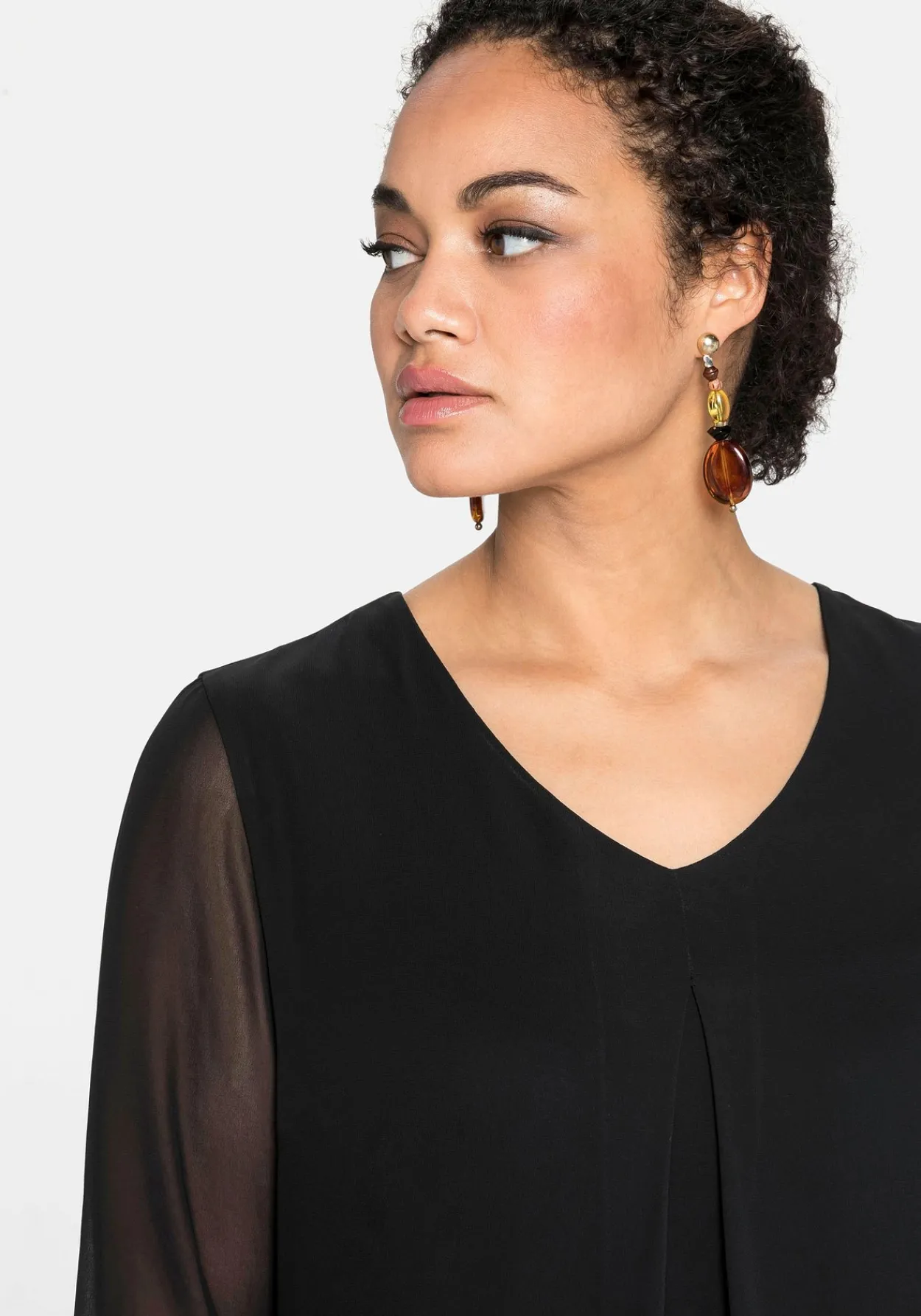 Tunika im Layerlook, mit Chiffon<sheego Sale
