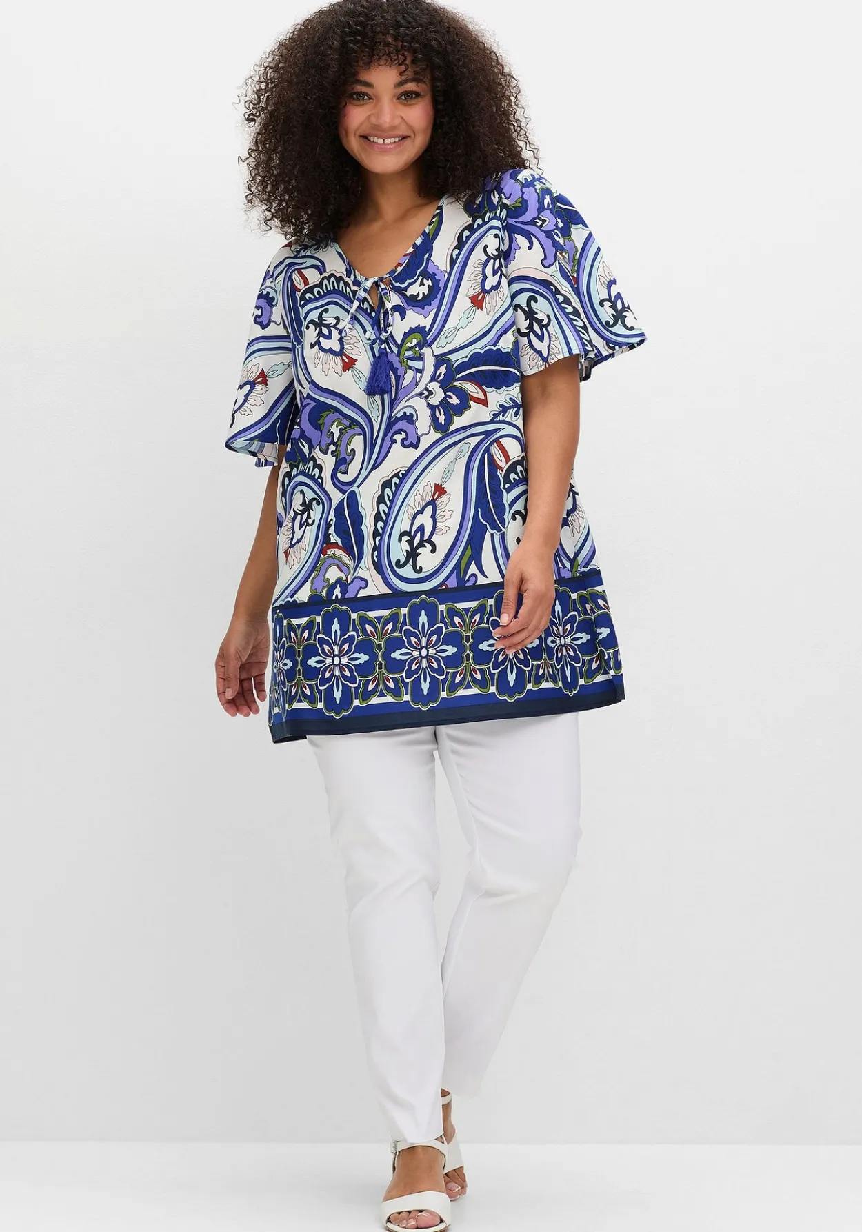 Tunika in A-Linie, im Mustermix, mit Flügelärmeln<sheego by Joe Browns Fashion