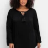 Tunika in Crinkle-Optik, mit Einsatz aus Crochet-Spitze<sheego by Joe Browns Best