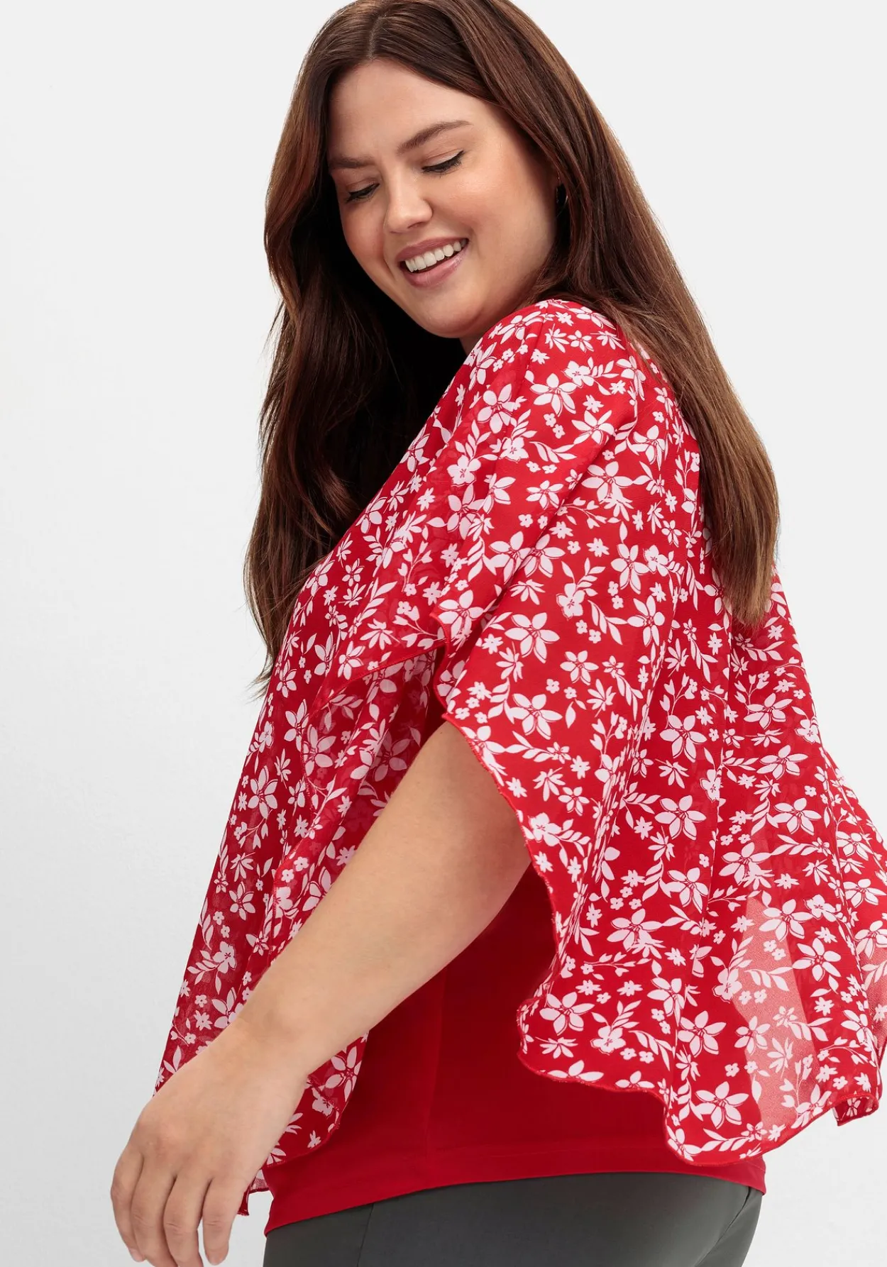 Tunika in Layeroptik, mit Blumenprint<sheego Best