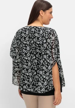 Tunika in Layeroptik, mit Blumenprint<sheego New