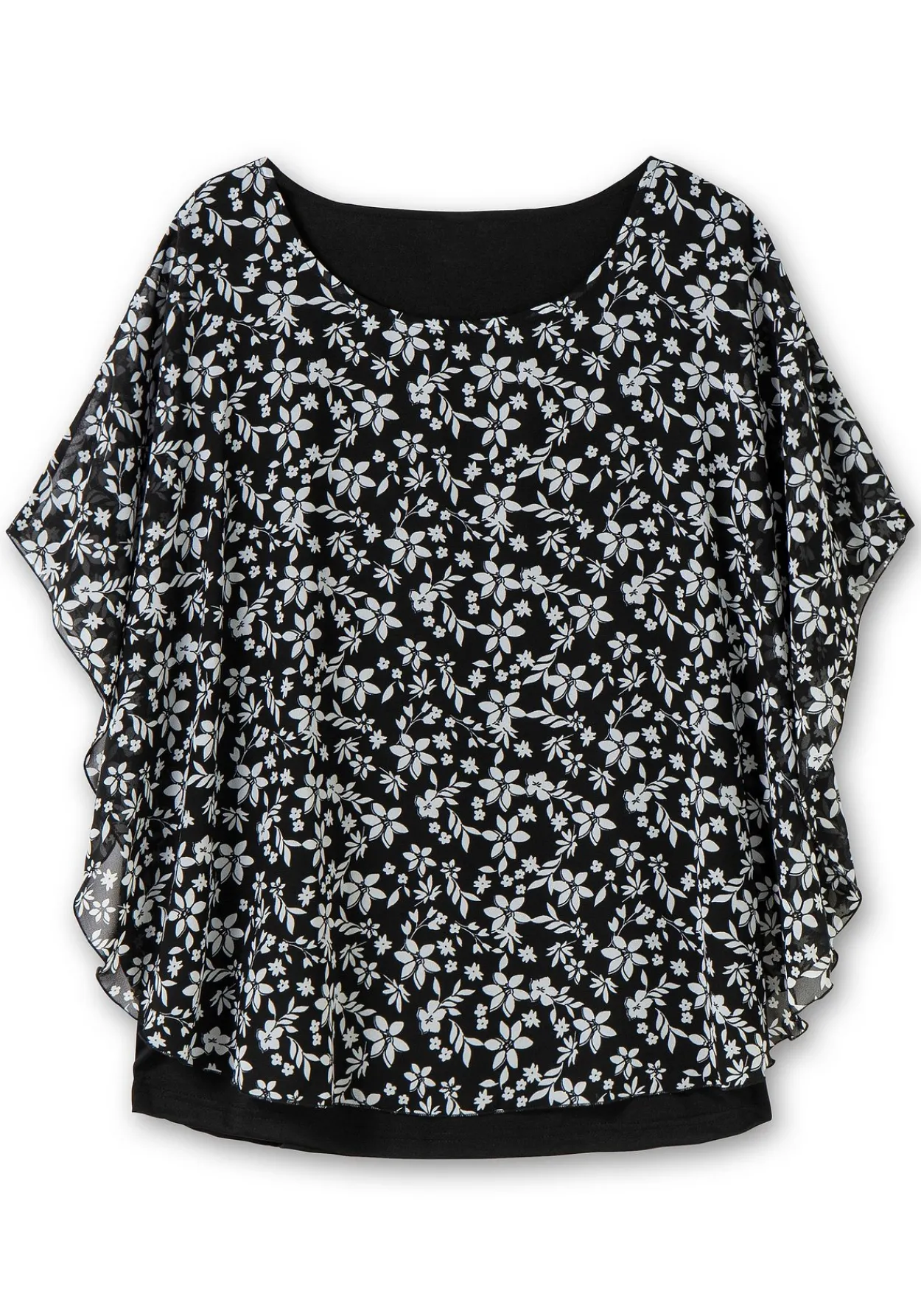 Tunika in Layeroptik, mit Blumenprint<sheego New