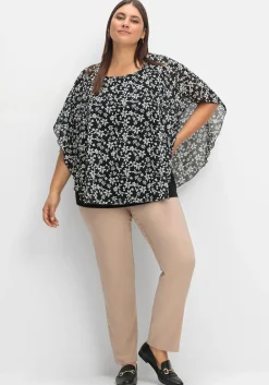 Tunika in Layeroptik, mit Blumenprint<sheego New