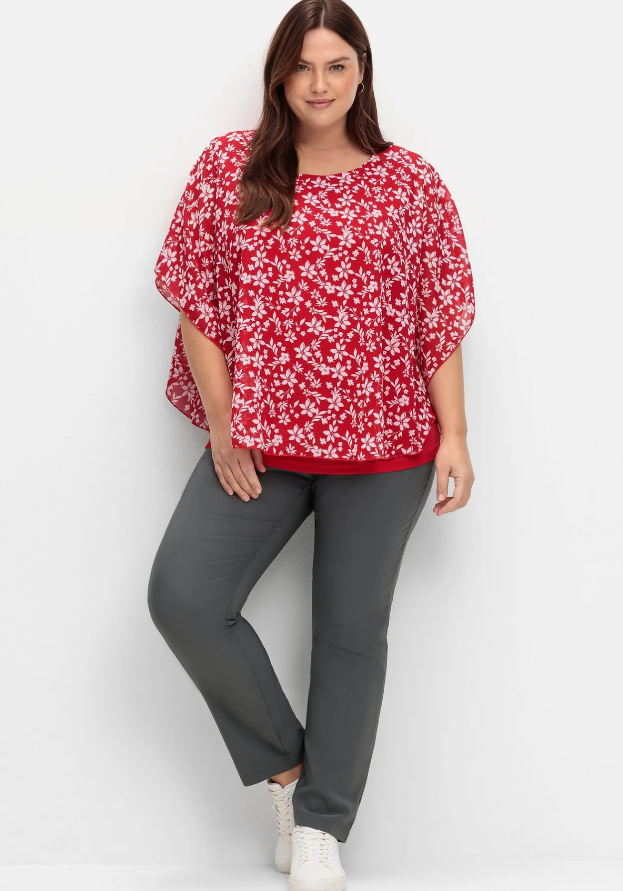 Tunika in Layeroptik, mit Blumenprint<sheego Best