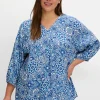 Tunika mit Alloverdruck und 3/4-Arm<sheego Discount