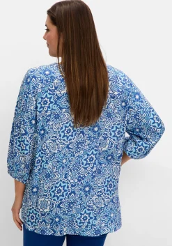 Tunika mit Alloverdruck und 3/4-Arm<sheego Discount