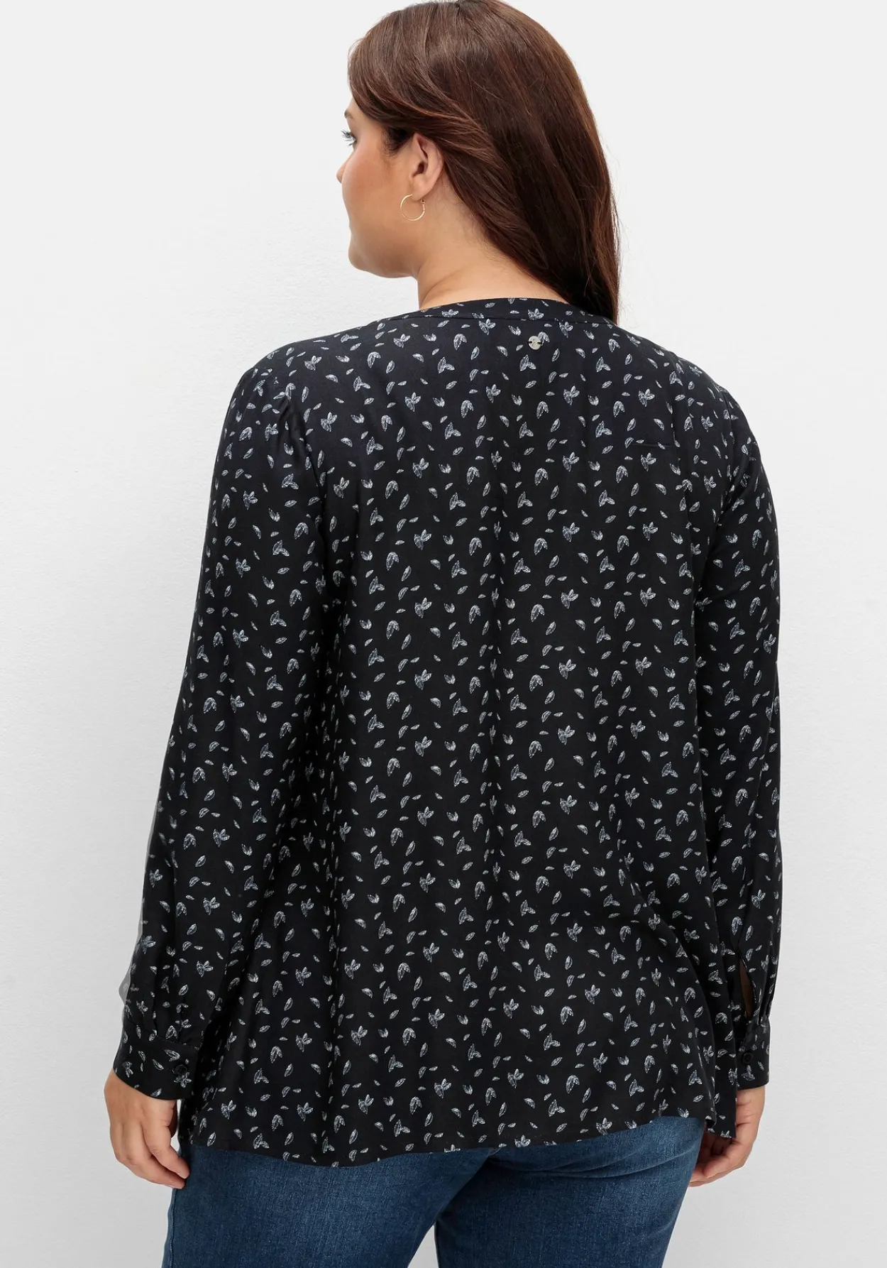 Tunika mit Alloverdruck und Kellerfalte<sheego Fashion