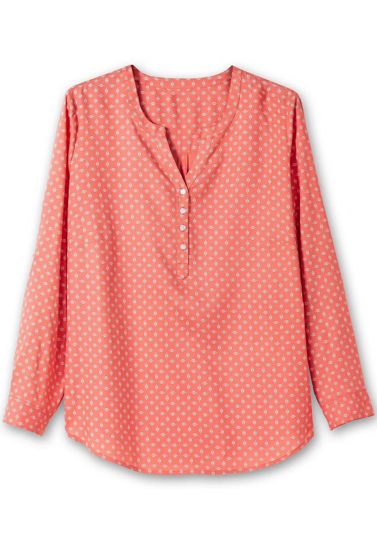 Tunika mit Alloverdruck und Krempelärmeln<sheego x Collection L. Clearance