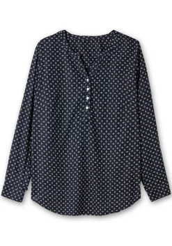 Tunika mit Alloverdruck und Krempelärmeln<sheego x Collection L. Fashion