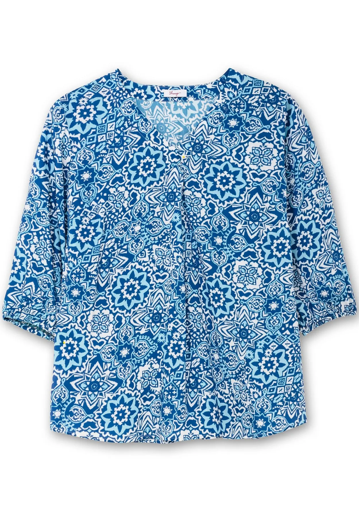 Tunika mit Alloverdruck und 3/4-Arm<sheego Discount